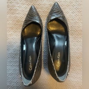 Snake Black Nine West Heels